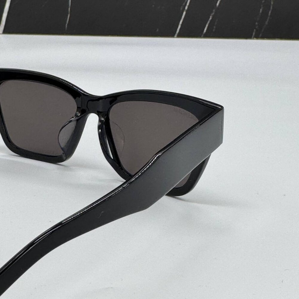 NEW BB0307SA 001 BALENCIAGA BLACK GREY SQUARE WOMEN SUNGLASSES - Picture 6 of 10